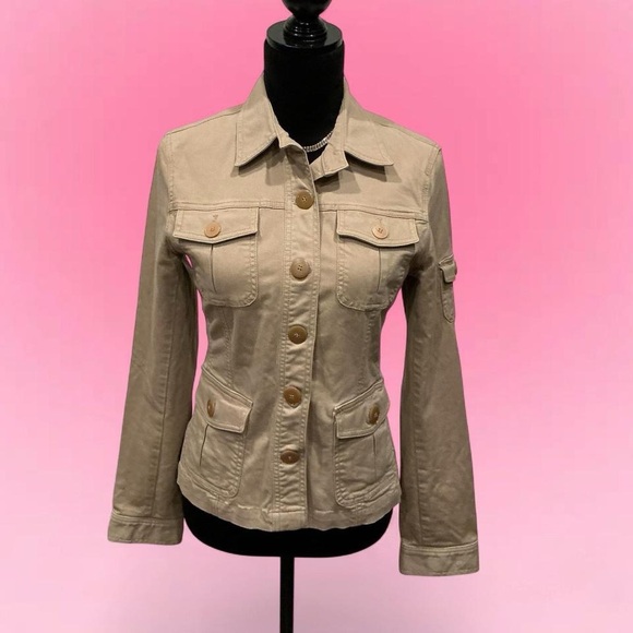 💕Jones New York Khaki Utility Jacket - Picture 2 of 6